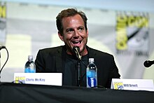 Will Arnett promoting the film at the 2016 San Diego Comic-Con.