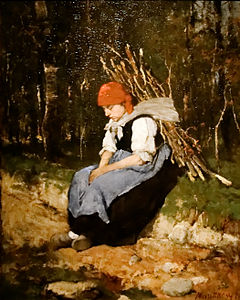 Femme portant un fagot, Munkácsy Mihály 1873