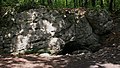 Polski: Wejście do jaskini w rezerwacie Zielona Góra, powiat częstochowski