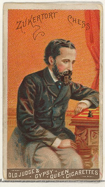 File:Zukertort, Chess, from the Goodwin Champion series for Old Judge and Gypsy Queen Cigarettes MET DP821686.jpg