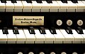 Æolian-Skinner Organ Company Logo. Installed on the Tabernacle organ console in 1947, when the organ was rebuilt by famed organ builder G. Donald Harrison.