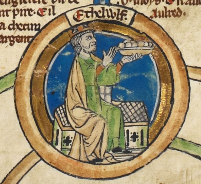 Æthelwulf in the early fourteenth-century Genealogical Roll of the Kings of England