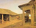 И. И. Шишкин. Деревенский двор. 1860-е