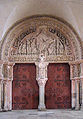 Vézelay (département de l'Yonne), Basilique Sainte-Marie-Madeleine de Vézelay, pentures du portail central.