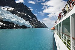 View of the southern coast of South Georgia