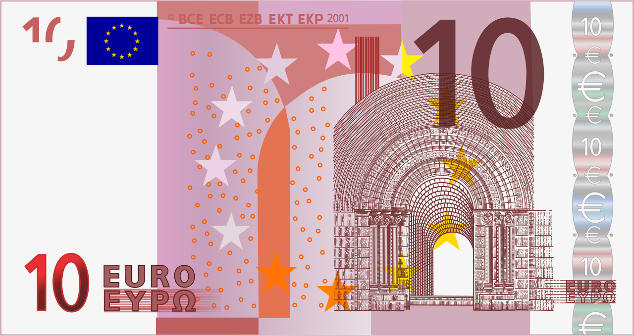 Ten 10 euro euros banknote cut out hi-res stock photography and