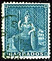 (1d) blue, circle cancelled in 1873; SG N°52.