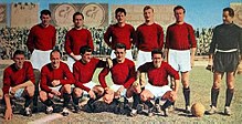 Il Pavia della stagione 1953-1954 con indosso la maglia granata sfoggiata nel secondo dopoguerra