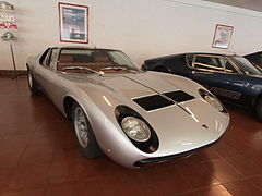 The Lamborghini Miura, incorrectly accounted as the first mid-engined roadcar.