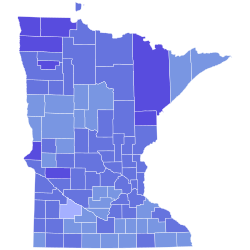 Tahun 1974 Minnesota gubernur hasil pemilihan peta oleh county.svg