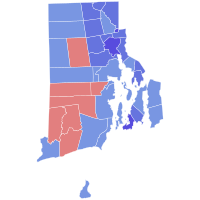 1990 United States Senate election in Rhode Island results map by municipality.svg