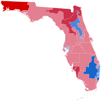 2004 Presidential Election in Florida by Congressional District.svg