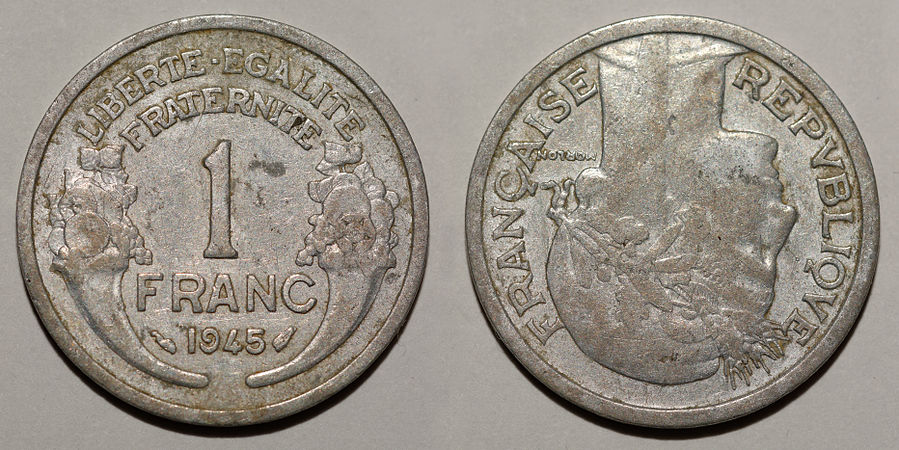 1 francs (1945).