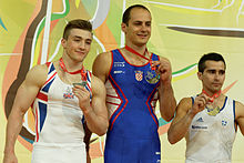 Medalists 2015 European Artistic Gymnastics Championships - Horizontal Bar - Medalists 14.jpg