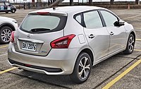 Rear view of Nissan iTiida (2017 facelift)