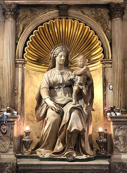 File:2022-05-06 Rome - 0997 - St. Augustine Basilica (1483) - Madonna del Parto (Our Lady of Childbirth) (1521) by Jacopo Sansovino (1486-1570).jpg