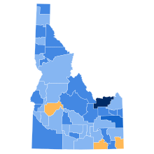 Results by county
Roth
50-60%
60-70%
70-80%
100%
Pursley
50-60% 2022 United States Senate Democratic primary election in Idaho results map by county.svg