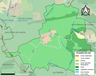 Mappa a colori che mostra l'uso del suolo.