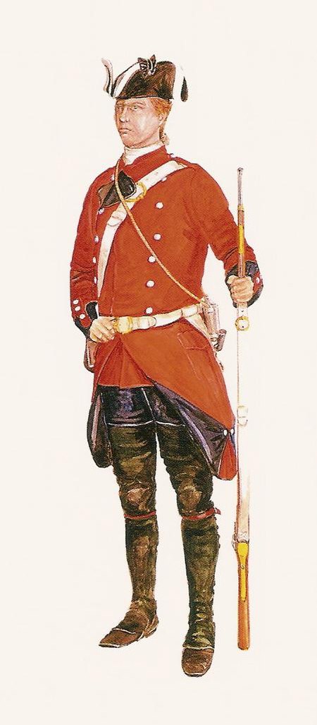 Soldier of the 60th Royal American Regiment in 1758