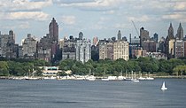 Uitzicht op het park vanuit Hudson County in New Jersey