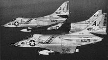 VA-81 A4D-2s from USS Forrestal in 1961 A4D-2 VA-81 CVA-59 NAN3-61.jpg