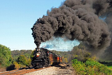 No. 1293 pulling an excursion on the Ohio Central, on October 7, 2006