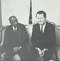 Image 22Abdullah as-Sallal, North Yemen President and Dana Adams Schmidt. (from History of Yemen)