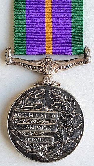 <span class="mw-page-title-main">Accumulated Campaign Service Medal</span> Award