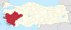 エーゲ海地方 (トルコ)の位置