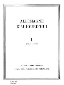 Allemagne d'aujourd'hui - No. 1, 1951.jpg