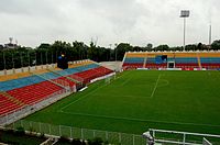 Ambedkar-stadion in Delhi op morning.jpg