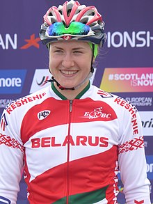 Anastasiya Dzedzikava - 2018 UEC Avrupa Yol Bisikleti Şampiyonası (Kadınlar yol yarışı) .jpg