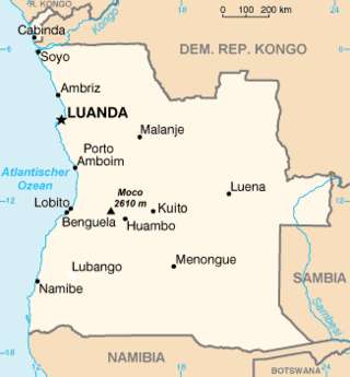 Мапа Анголы