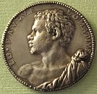 A. Fontana.  Portret van J.P. Lomazzo.  Medaille.  1559. Brons