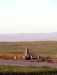 Monumento starigita en Skálholt, loko ekzekuta