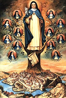 A genealogical tree of the Order of the Immaculate Conception with the foundress, Saint Beatrice of Silva, and other remarkable Conceptionist nuns. ArbolConcepcionistes.jpg