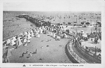 La plage vers 1920.