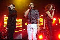 Sebastian, Carmen Smith and Gary Pinto performing on the Armaggedon Tour. Armageddon Tour 2012 027.JPG