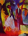 August Macke - Leute am blauen See, 1913