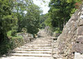 Stone steps at the Azuchi Castle ruins