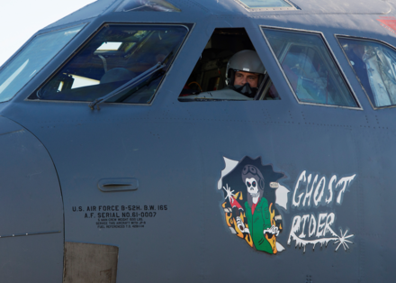 B-52H "Ghost Rider" leaving the "bone yard".