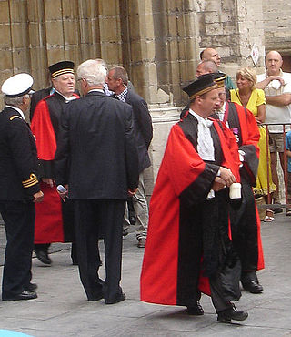 Image of Belgian judges leaving Saint Bavo's Cathedral, in Ghent after the solemn Te Deum on the Belgian National Day