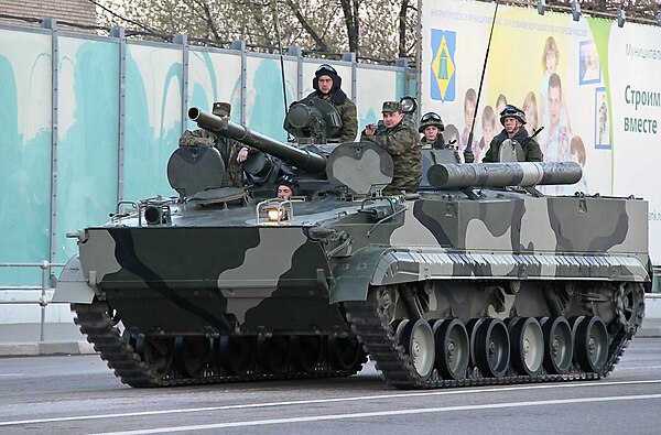 A Russian BMP-3 with embarked infantry