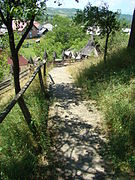 Entrance to wooden church