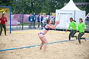 Deutsch: Beachhandball bei den Olympischen Jugendspielen 2018; Tag 5, 10. November 2018; Mädchen, Platzierungsrunde - Amerikanisch-Samoa-Venezuela 0:2 English: Beach handball at the 2018 Summer Youth Olympics at 11 October 2018 – Girls Consolation Round – American Samoa-Venezuela 0:2