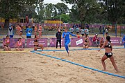 Deutsch: Beachhandball bei den Olympischen Jugendspielen 2018; Tag 5, 10. November 2018; Mädchen, Platzierungsrunde - Russland-Hongkong 2:0 English: Beach handball at the 2018 Summer Youth Olympics at 11 October 2018 – Girls Consolation Round – Russland-Hong Kong 2:0