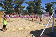 Deutsch: Beachhandball bei den Olympischen Jugendspielen 2018; Tag 4, 10. Oktober 2018; Mädchen, Vorrunde, Gruppe B - Hongkong-Türkei 0:2 English: Beach handball at the 2018 Summer Youth Olympics at 10 October 2018 – Girls Preliminary Round Group B – Hong Kong-Turkey 0:2