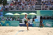 Deutsch: Beachvolleyball bei den Olympischen Jugendspielen 2018; Tag 11, 17. Oktober 2018; Jungen, Spiel um Platz 3 – Argentinien-Ungarn 2:0 (21–15/21–15) English: Beach volleyball at the 2018 Summer Youth Olympics at 17 October 2018 – Bronze Medal Match – Argentina-Hungary 2:0 (21–15/21–15)