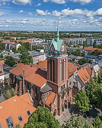 Luftbild der Kirche