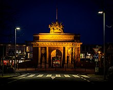 Wesel Berliner Tor at night